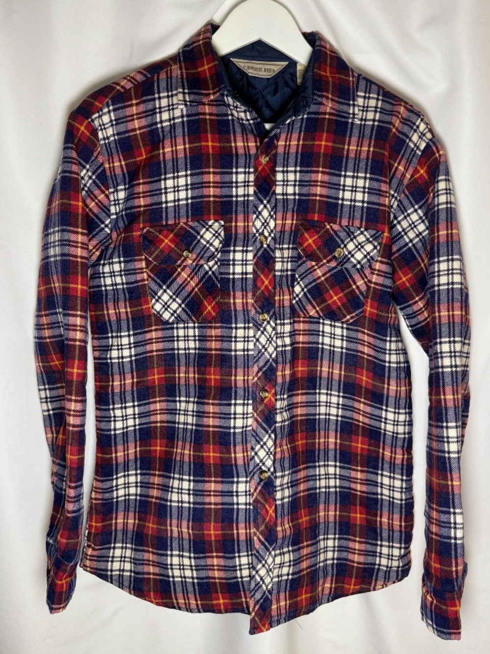 Vintage Timber Run Plaid Quilted Flannel Shirt Jacket XL